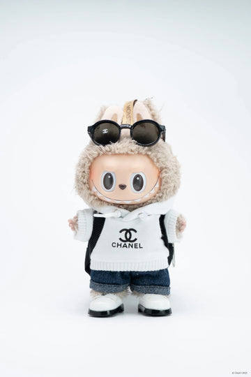 LABUBU Clothes Chanel Black And White Hoodie Dress
